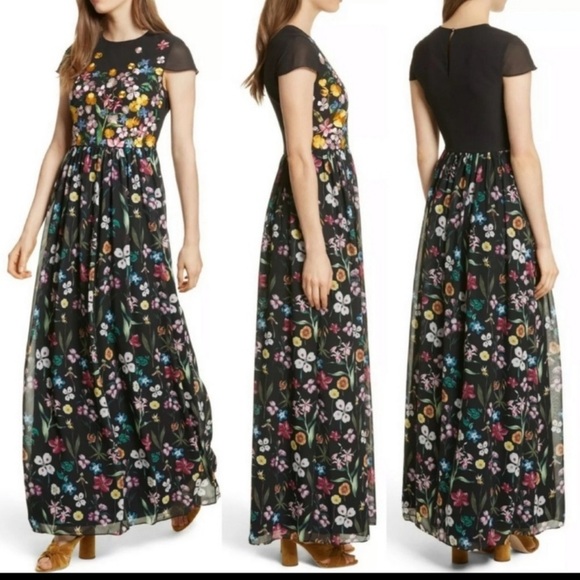Ted Baker Mariz Floral Embroidered Maxi Dress - Picture 3 of 13